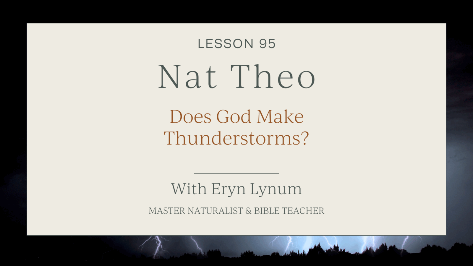 God's power over storms
